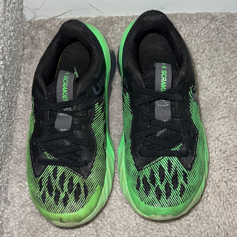 Under Armor green and black shoes
